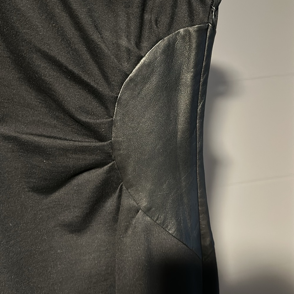 Ali Ro 90s Zipper Dress with Real Leather Accents - Picture 5 of 7